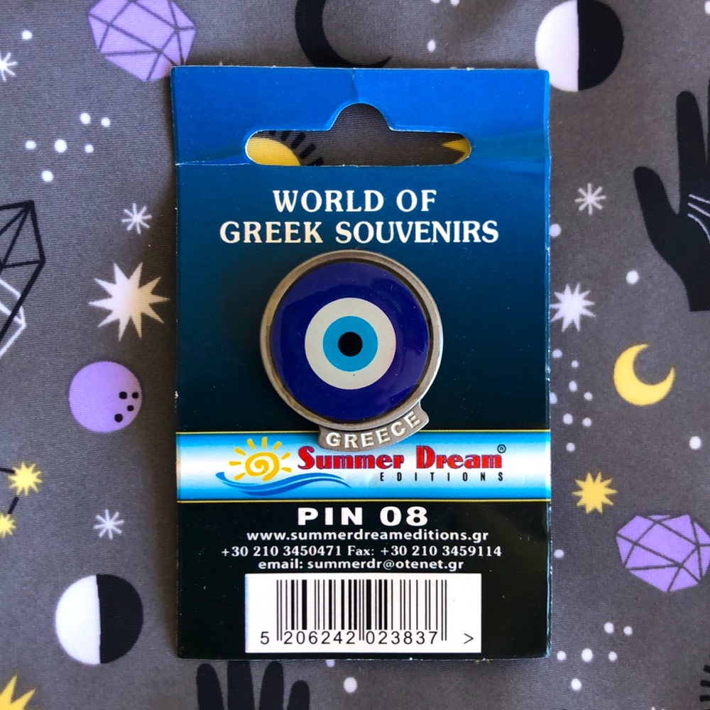 Greek Souvenir Pin Eye Greece Authentic